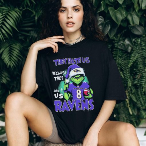 Baltimore Ravens Grinch Christmas They Hate Us Because Ain’t Us Ravens Shirt