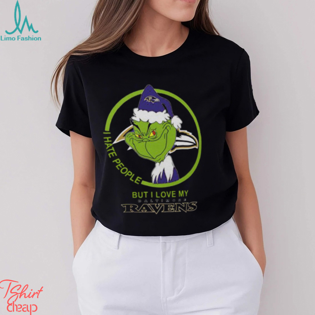 Baltimore Ravens NFL Christmas Grinch Shirt I Hate People But I Love My Baltimore Ravens Shirt Baltimore Ravens NFL Christmas Grinch Shirt I Hate People But I Love My Baltimore Ravens Shirt
