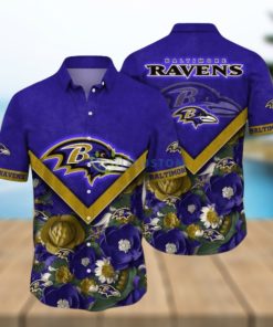 Baltimore Ravens NFL Flower Hawaiian Shirt Ideal Gift For Men And Women Fans