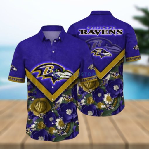 Baltimore Ravens NFL Flower Hawaiian Shirt Ideal Gift For Men And Women Fans