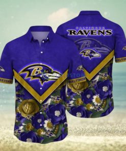 Baltimore Ravens NFL Flower Hawaiian Shirt Ideal Gift For Men And Women Fans