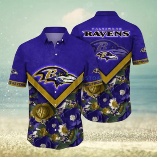 Baltimore Ravens NFL Flower Hawaiian Shirt Ideal Gift For Men And Women Fans