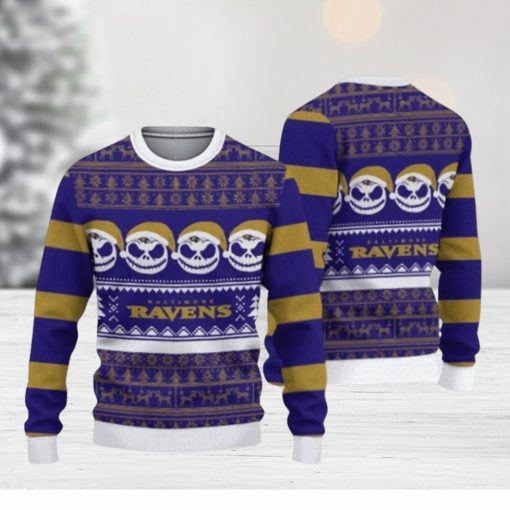 Baltimore Ravens Pumpkin Ugly Christmas Sweaters