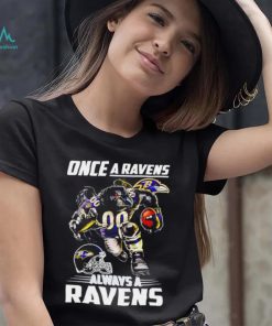 Baltimore Ravens football once a Ravens always a Ravens helmet mascot shirt