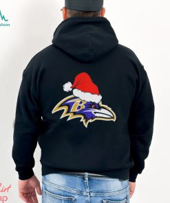 Baltimore Ravens logo Santa Hat Christmas 2023 Shirt