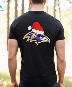 Baltimore Ravens logo Santa Hat Christmas 2023 Shirt