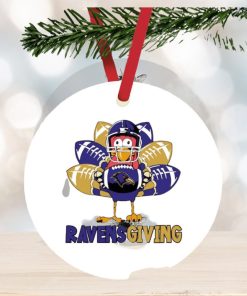 Baltimore Ravens turkey Ravensgiving thanksgiving funny ornament