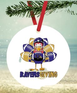 Baltimore Ravens turkey Ravensgiving thanksgiving funny ornament