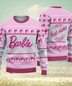 Barbie Custom Name Ugly Christmas Sweater For Men Women