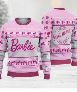 Barbie Custom Name Ugly Christmas Sweater For Men Women