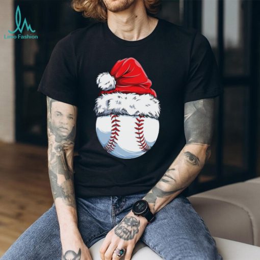 Base Wearing Noel Hat   Christmas Baseball Classic T Shirt