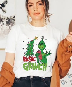 Basic Grinch Christmas tree Xmas shirt