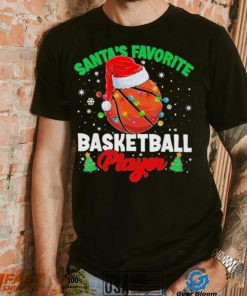 Basketball Hat Santa’s Favorite Basketball Player Merry Christmas Shirt