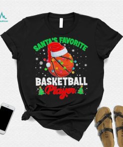 Basketball Hat Santa’s Favorite Basketball Player Merry Christmas Shirt