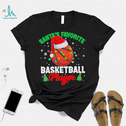 Basketball Hat Santa’s Favorite Basketball Player Merry Christmas Shirt