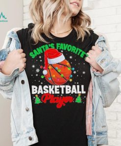 Basketball Hat Santa’s Favorite Basketball Player Merry Christmas Shirt