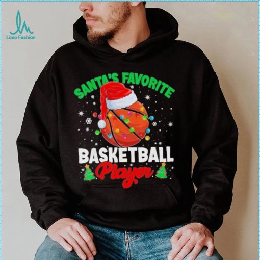 Basketball Hat Santa’s Favorite Basketball Player Merry Christmas Shirt