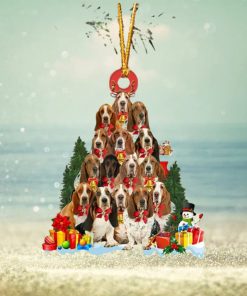 Basset Hound Christmas Tree Ornament