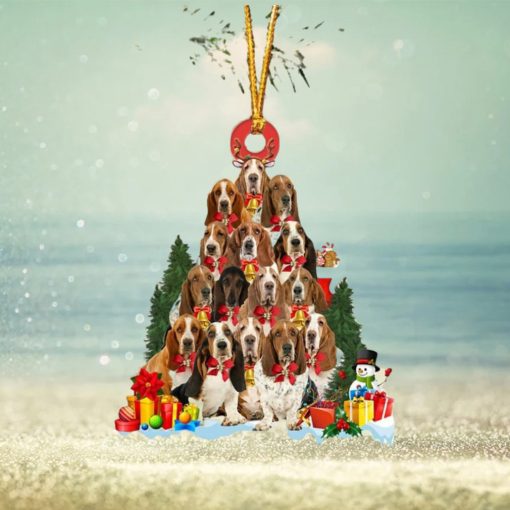 Basset Hound Christmas Tree Ornament