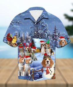 Beagle Dog Christmas Hawaiian Shirt, Santa Claus Hawaiian