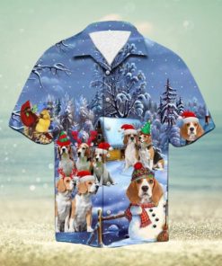 Beagle Dog Christmas Hawaiian Shirt, Santa Claus Hawaiian