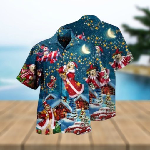 Bear Santa Merry Aloha Shirt, Funny Xmas Gifts