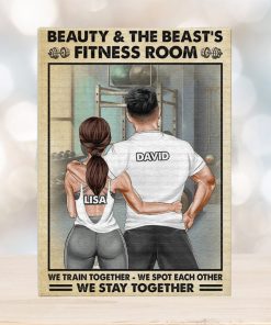 Beauty & The Beast's Fitness Room, Train Together Personalized Poster & Canvas Prints