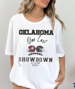 Bedlam 2023 Oklahoma Vs Oklahoma State One Last Showdown Matchup Shirt