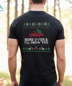 Bend Over And I'll Show You Couples Christmas Shirt