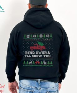 Bend Over And I'll Show You Couples Christmas Shirt