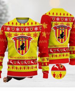 Benevento Calcio Ugly Christmas Sweater Snowflake Pattern Pattern 3D Sweater Holiday Gift Ideas For Men And Women