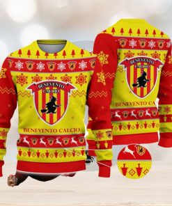 Benevento Calcio Ugly Christmas Sweater Snowflake Pattern Pattern 3D Sweater Holiday Gift Ideas For Men And Women