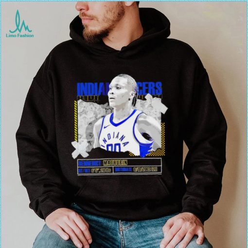 Bennedict Mathurin Indiana Pacers basketball player pose paper gift shirt
