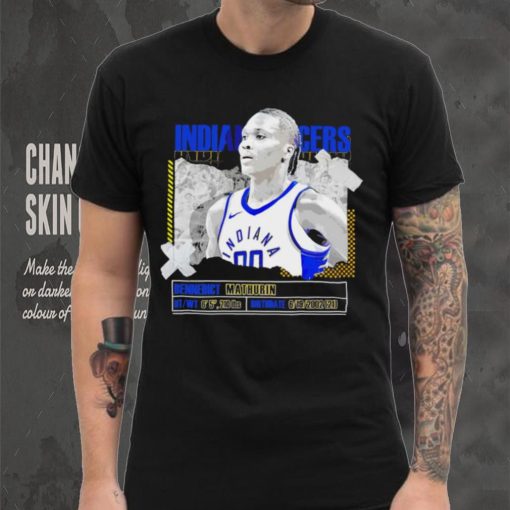 Bennedict Mathurin Indiana Pacers basketball player pose paper gift shirt