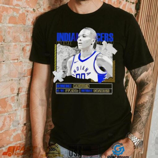 Bennedict Mathurin Indiana Pacers basketball player pose paper gift shirt