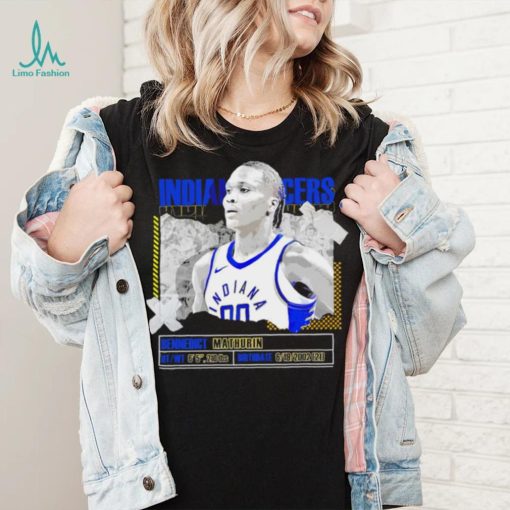 Bennedict Mathurin Indiana Pacers basketball player pose paper gift shirt