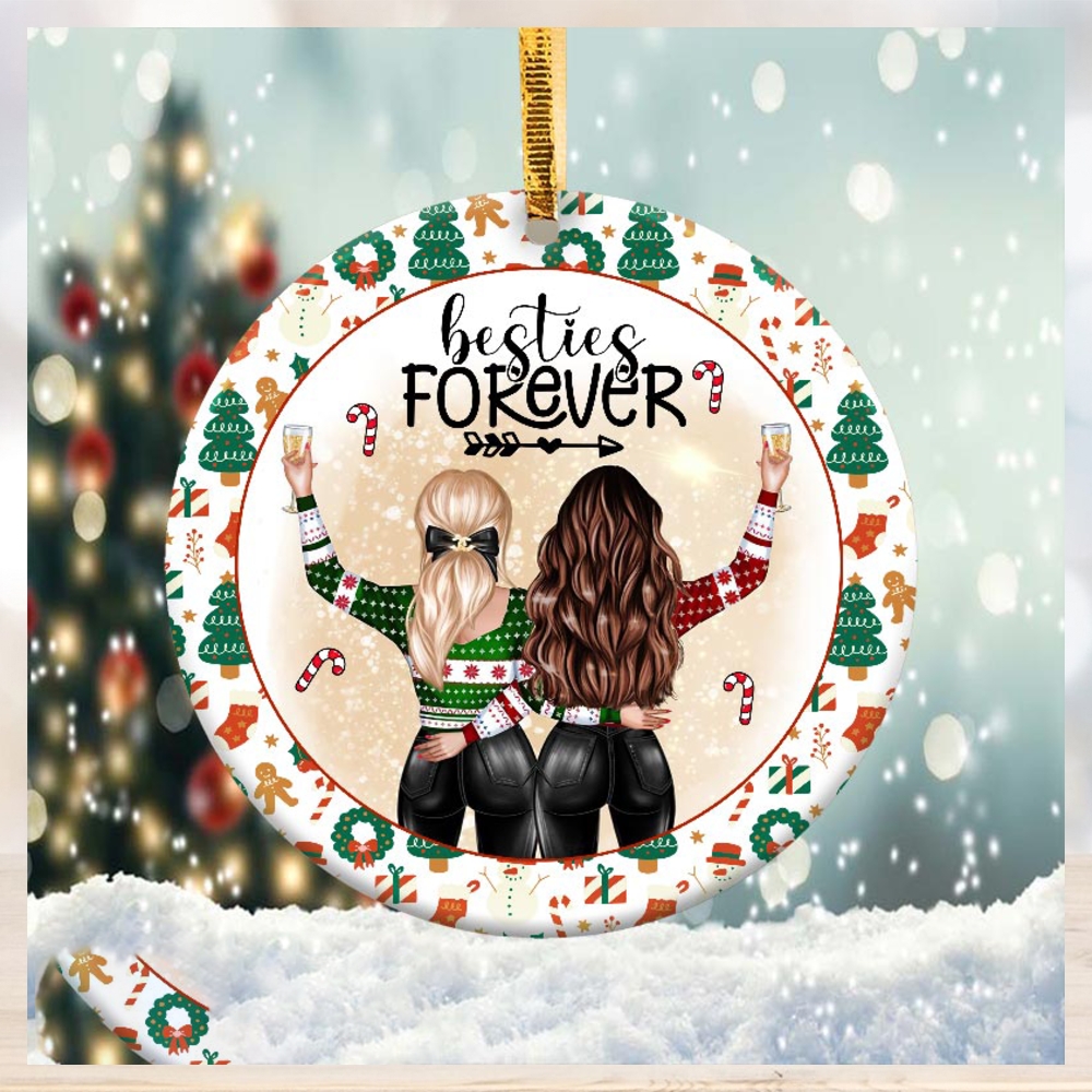 Besties Forever Christmas Ornament Besties Forever Christmas Ornament