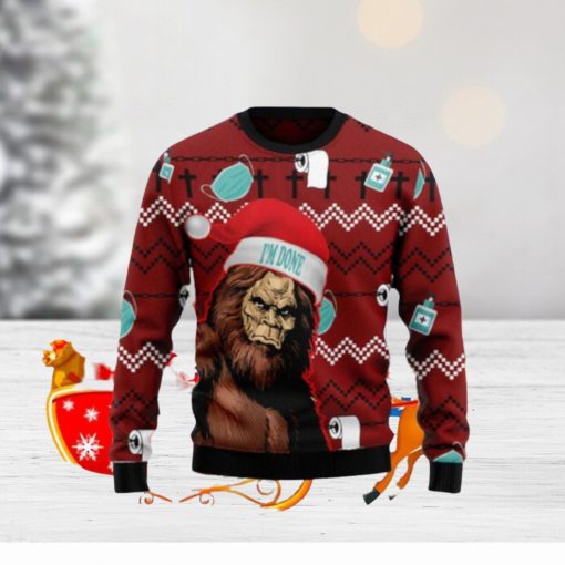 Bigfoot Done Ugly Christmas Sweaters Gift For Men Women