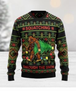 Bigfoot Snow Ugly Christmas Sweater