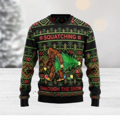 Bigfoot Snow Ugly Christmas Sweater