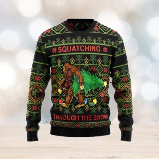 Bigfoot Snow Ugly Christmas Sweater