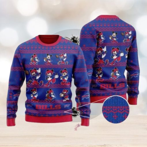 Bills Mickey Mouse Knitted Ugly Christmas Sweater