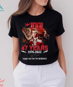Billy Idol 47 Years 1976 – 2023 Thank You For The Memories T Shirt