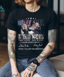 Billy Joel Stevie Nicks Two Icons One Night 2023 Thank You For The Memories T Shirt