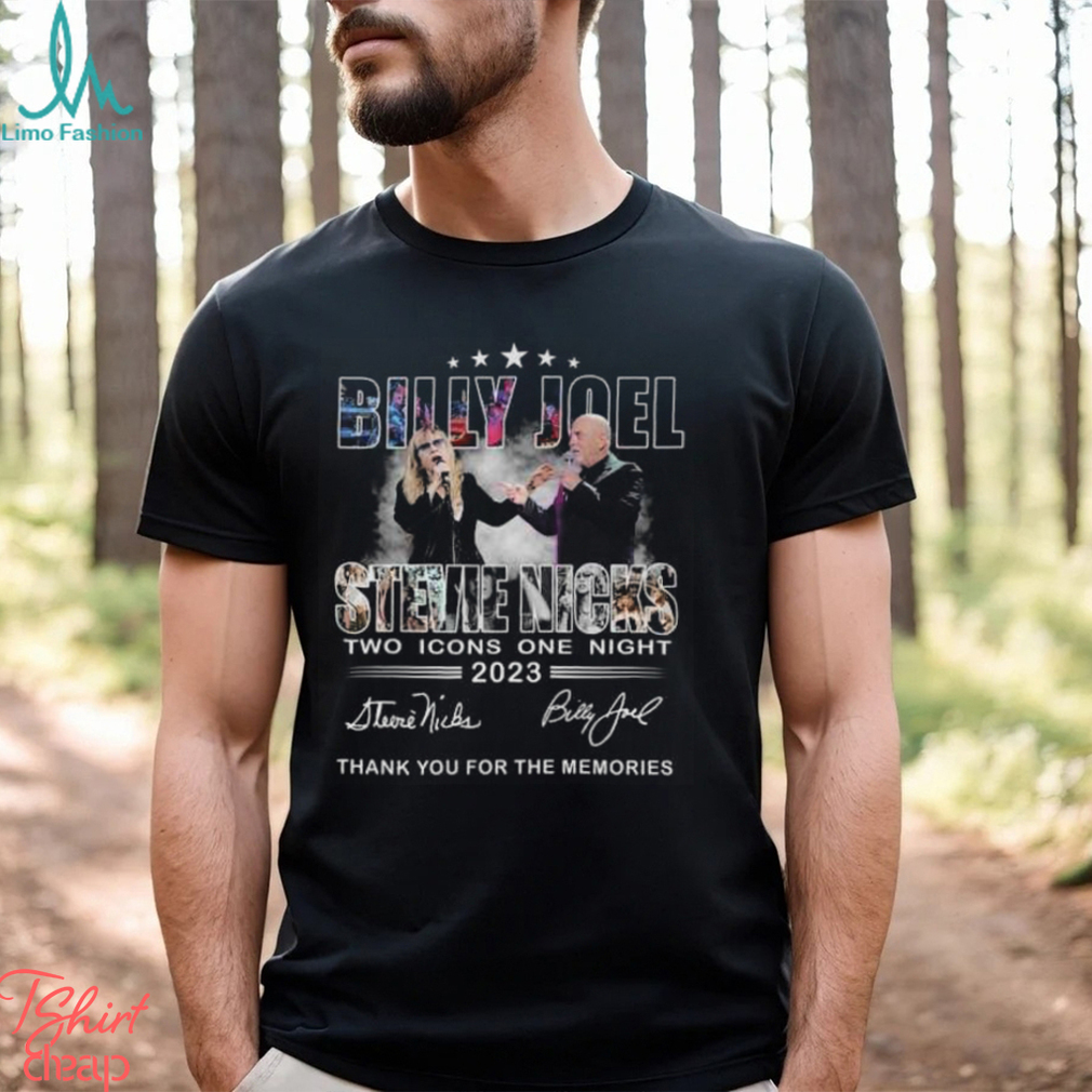 Billy Joel Stevie Nicks Two Icons One Night 2023 Thank You For The Memories T Shirt Billy Joel Stevie Nicks Two Icons One Night 2023 Thank You For The Memories T Shirt