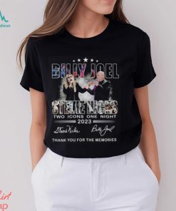 Billy Joel Stevie Nicks Two Icons One Night 2023 Thank You For The Memories T Shirt