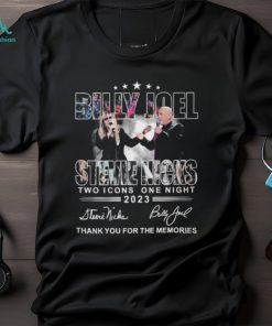 Billy Joel Stevie Nicks Two Icons One Night 2023 Thank You Memories Shirt, hoodie, sweater, long sleeve and tank top Billy Joel Stevie Nicks Two Icons One Night 2023 Thank You Memories Shirt