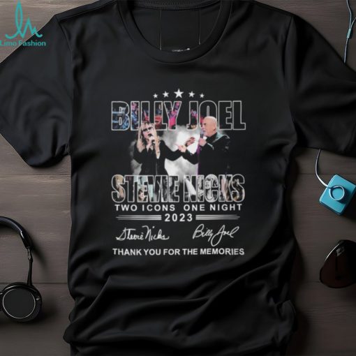 Billy Joel Stevie Nicks Two Icons One Night 2023 Thank You Memories Shirt