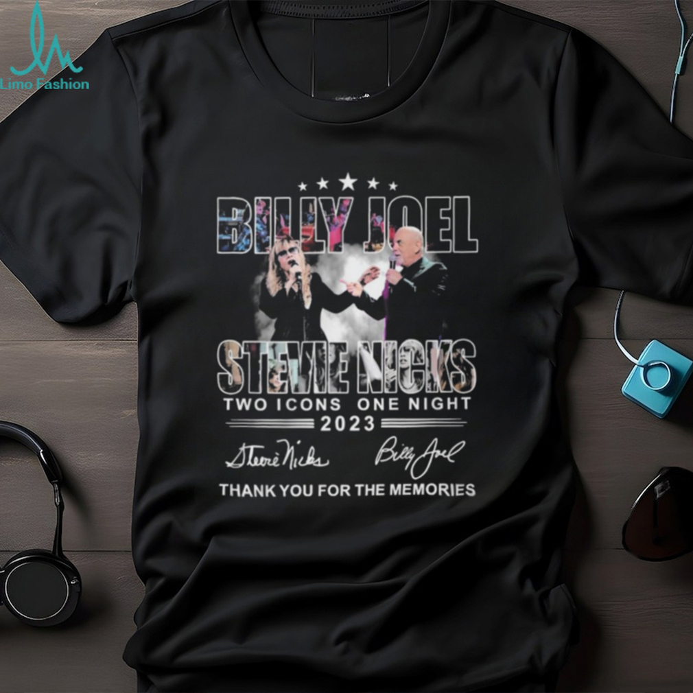 Billy Joel Stevie Nicks Two Icons One Night 2023 Thank You Memories Shirt Billy Joel Stevie Nicks Two Icons One Night 2023 Thank You Memories Shirt