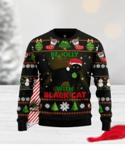 Black Cat Be Jolly Ugly Christmas Sweaters Special Gift For Men And Women